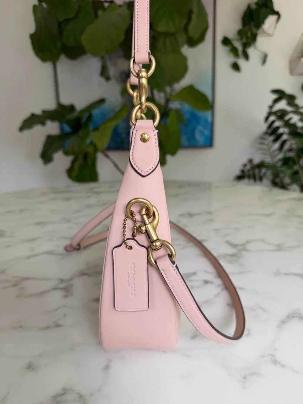 NWT COACH Jonie Bag 22 Glovetanned Leather Cream Pink Crossbody Shoulder CBG16 - Picture 5 of 15